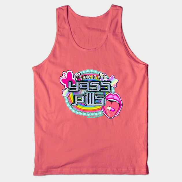 Yass Pills Y2K Style Logo Tank Top by Club Nico